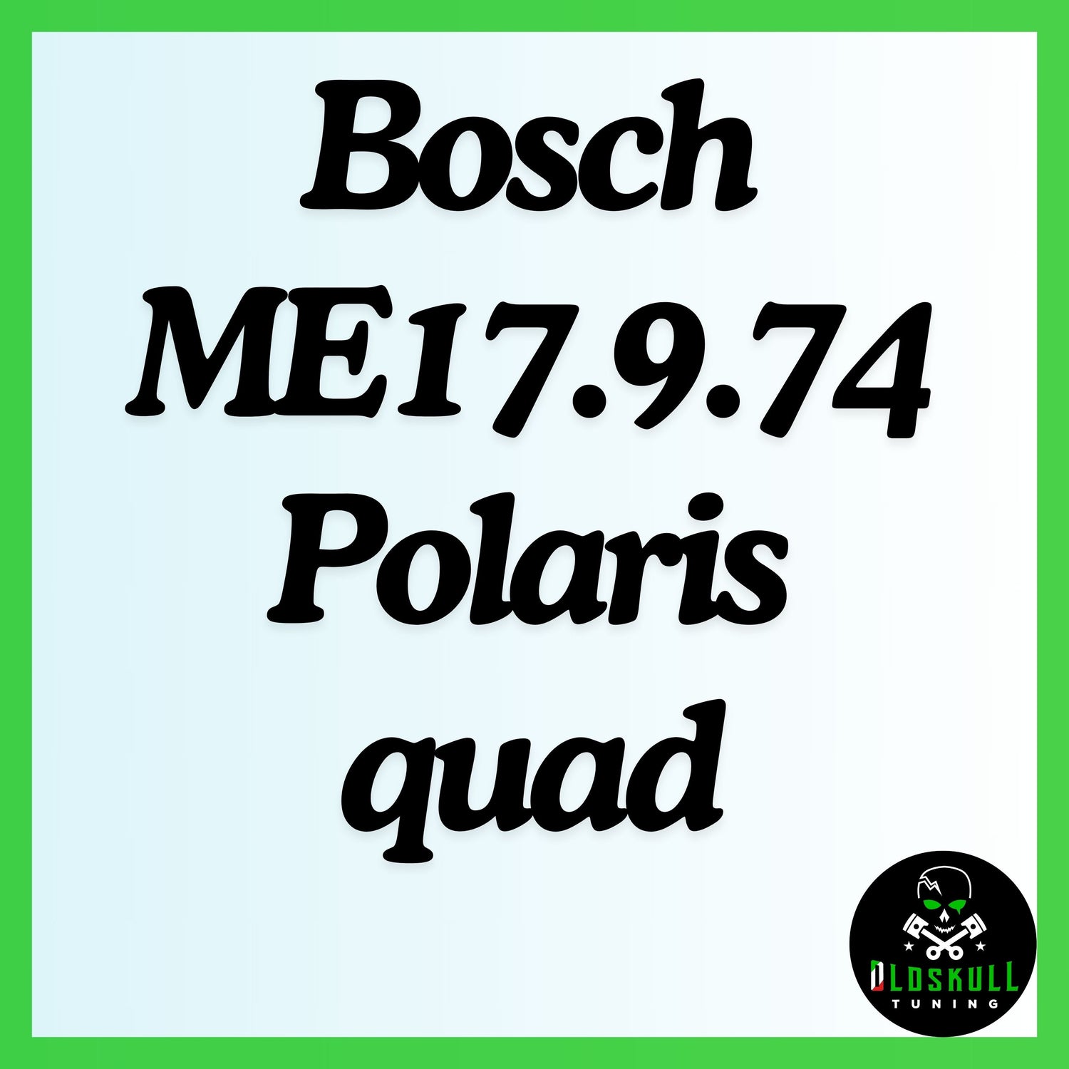 Polaris ATV, UTV, SSV with ecu Bosch ME17.9.74