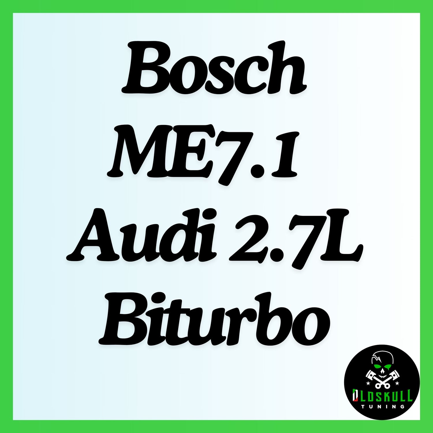 Audi 2.7L Biturbo with engine control unit Bosch ME7.1 tuning