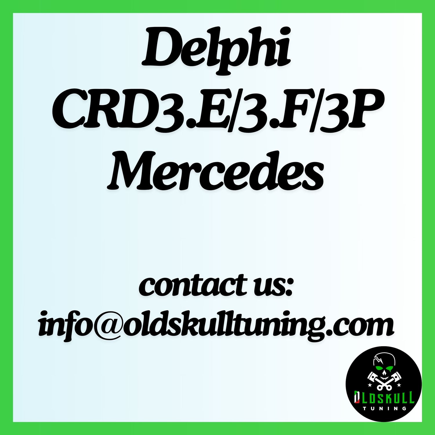 Delphi CDR3.E 3.F 3P Mercedes ecu tuning