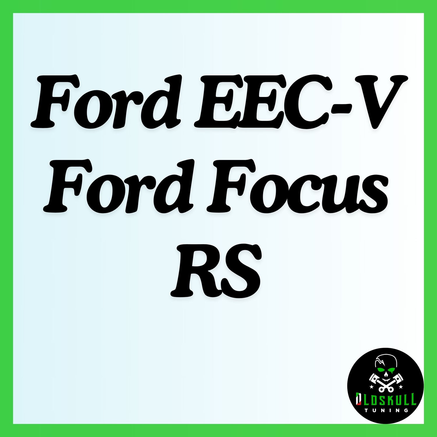 Ford EEC-V Ford Focus RS ecu remap