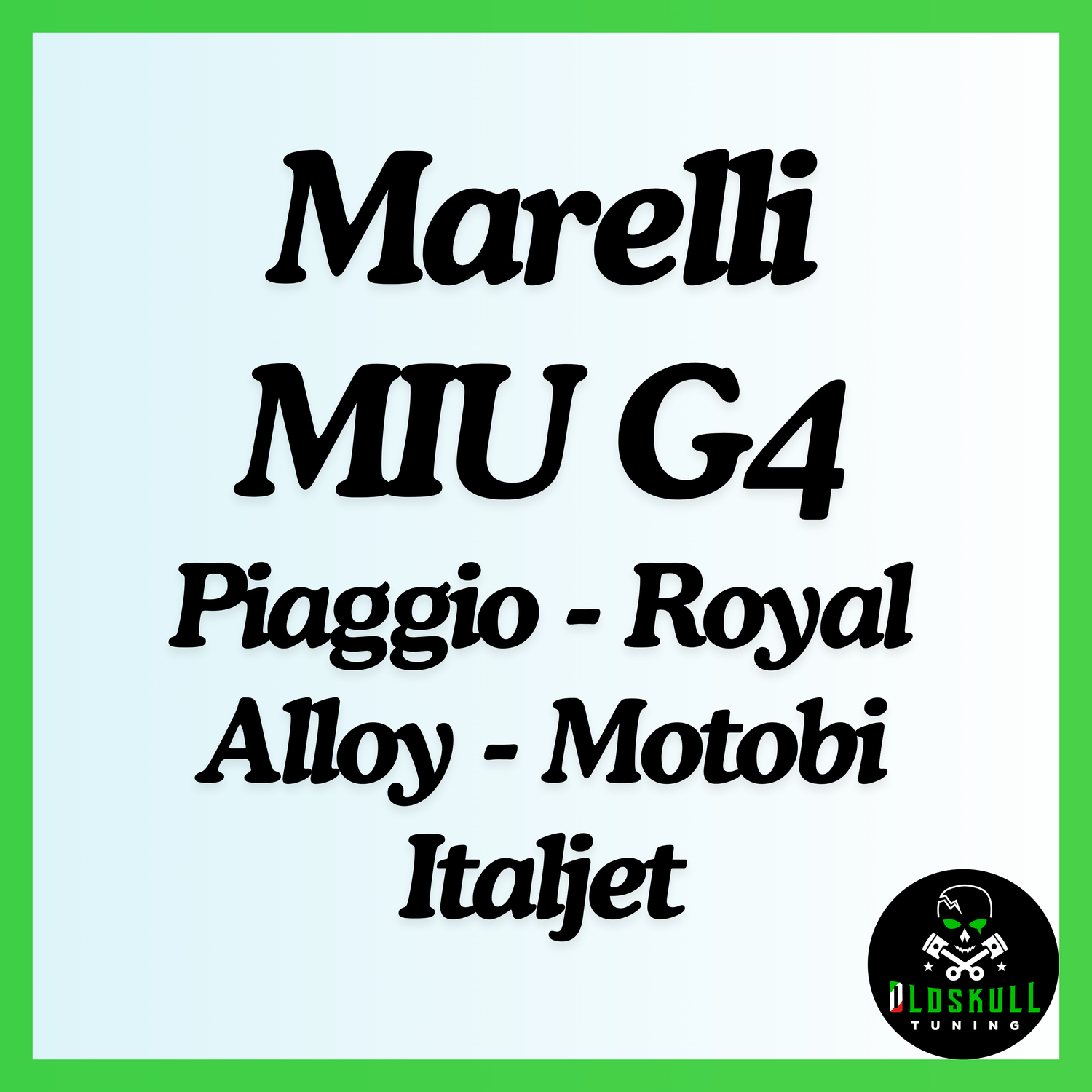 Marelli MIU G4 Piaggio, Royal Alloy, Motobi, Italjet ecu