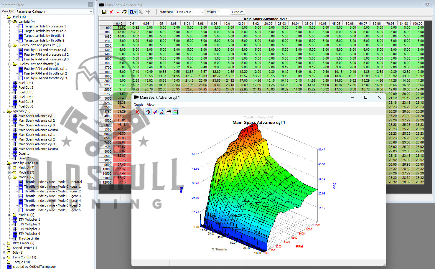 tracer gt900 tuning with tunerpro xdf